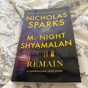 Remain by Nicholas Sparks with M. Night Shyamalan - Black & Yellow Cover